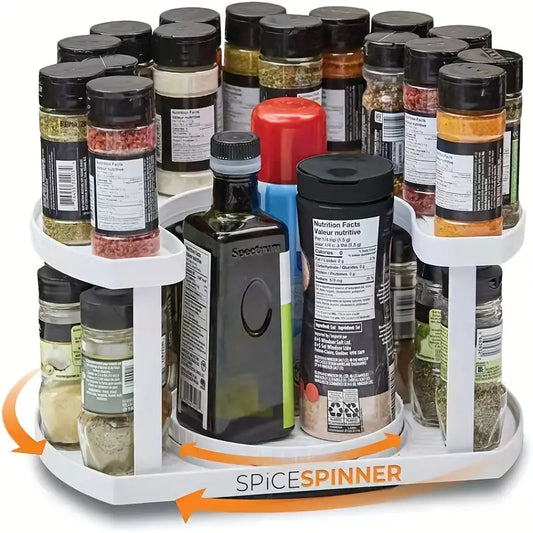 Spice Organizer, Spice Rack Organizer, Plastic Spice Organizer, Double Layer Spice Holder