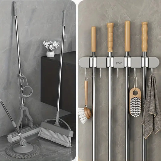 Strong Wall-Mounted Mop and Broom Holder