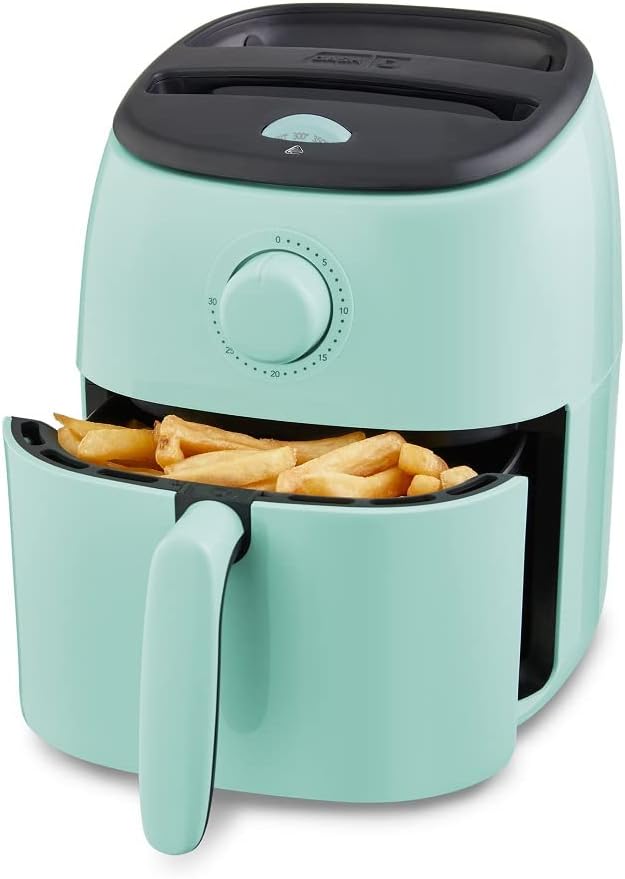 Electric Air Fryer + Oven Cooker with Temperature Control, Non-stick (1000W, 2.6Qt)